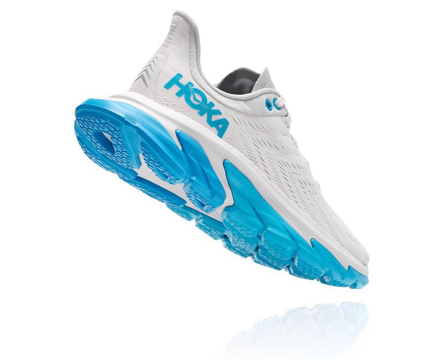 Hoka One One Running Shoes Womens White/Blue - Clifton Edge - 38571VFSZ